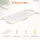 Lifewit Floating Shelves for Wall, 10 Pack Clear Acrylic Shelf 15" Room Decor for Bookcase/Vinyl Record Display/Photo/Picture in Bedroom, Living Room, Bathroom, Kitchen Storage and Organization by TinyTreasures Baby Boutique