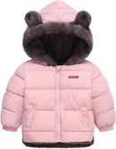 Infant Baby Winter Coat Bear Hooded Jacket Warm Fleece Snowsuit Windproof Outerwear for Toddler Boy Girl 9M-4T by TinyTreasures Baby Boutique