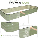 5-in-1 Adjustable Raised Garden Bed Kit | Galvanized Planter Boxes for Vegetables, Flowers | 12" Tall, Multiple Sizes (8x3x1ft, 9x2x1ft, 10x1x1ft, 6x5x1ft, 7x4x1ft) | Outdoor Metal Raised Bed, Green by GreenHaven Gardens