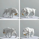 HAUCOZE Dinosaur Statue Arts Animal Figurine Modern Decor Leopard Sculpture Polyresin White 9.8inch by CozyNest Decor