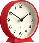 NEWGATE® M Mantel Echo Desk Clock | Modern Round Design | Red | Easy to Read Numbers | Contemporary Style for Desk, Table, Shelf or Bedside by CozyNest Decor