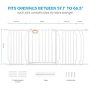 Stair Baby Gate 57-66 Inch, Extra Wide Safety Gate for Baby Pet Adjustable Dog Gates Indoor Extra Wide Gates Pressure Mounted for Toddler Pet for House Stairway Doorway White (30.5'' Tall) by TinyTreasures Baby Boutique