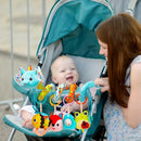 Stroller Toys, Car Seat Toys for Babies Infants 0-6 Months, Activity Spiral Plush Hanging Toy Gift for Baby Boys and Girls 0 3 6 12 Months Newborn Sensory Toy with Rattles Squeaker Music -Blue by TinyTreasures Baby Boutique