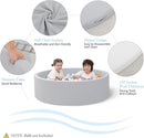 Foam Ball Pit, 35.4"x 11.8" Ball Pits for Toddlers, Soft Round Kiddie Baby Playpen Ball Pool for Kids, Ideal Gift for Babies Indoor and Outdoor Game, Grey, (Balls not Included) by TinyTreasures Baby Boutique