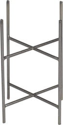 Deco 79 Metal Indoor Outdoor Planter Small Planter Pot with Removable Stand, Set of 2 Planters 12", 9"H, Gray by GreenHaven Gardens