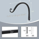 Gtongoko 2 Pack 8 Inch Plant Hangers Outdoor Metal Hanging Plant Bracket Bird Feeder Plant Hooks for Hanging Flower Basket, Wind Chimes, Solar Lanterns, Black by GreenHaven Gardens