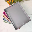Grey Decorative Tray, Rectangular Large Serving Tray with Handles, Plastic Coffee Table Tray for Ottoman, Living Room, Kitchen Tabletop, 15.7” x 11.8” x1.6” by CozyNest Decor