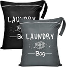 2 Pcs Large Travel Laundry Bags - Waterproof Wet Dry Bags for Gym Clothes, Swimming, Yoga by TinyTreasures Baby Boutique