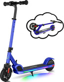 Caroma Electric Scooter for Kids Ages 6-12,150W/180WMotor,10 MPH Max Speed & 7 Miles,Colorful Lights,Adjustable Height & Speed,LED Display,Foldable Kids Electric Scooter 132 Lbs Max Load,Idea Gift by TinyTreasures Baby Boutique
