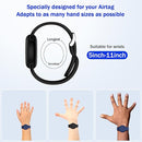 R-fun Waterproof for Air Tag Bracelets [2 Pack] Compatible with Apple Air Tag Finders with Soft Silicone,Anti Lost GPS Item Finders Case Cover,Night Blue/Black by TinyTreasures Baby Boutique