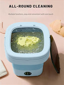 Portable Washing Machine, Mini Washer,16L Upgraded Large Capacity Foldable Washer.Deep Cleaning of Underwear, Baby Clothes and Other Small Clothes.Suitable for Apartments, Dormitories, Hotels.(Blue) by CozyNest Decor