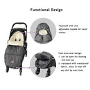 Funlife Anti-Kick Waterproof High Performance Winter Stroller Footmuff Fits All Travel Gear,Front Piece Height Adjustable and Removable,M6-4T by TinyTreasures Baby Boutique