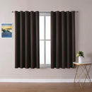 ChrisDowa Brownout Curtains 70 inches Wide for Bedroom - 2 Panels Set Extra Wide Grommet Thermal Insulated Room Darkening Curtains for Living Room (Brown, 70 x 63 Inch) by CozyNest Decor