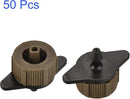 50 Pack Pressure Compensating Dripper - Garden Irrigation, Maintain Constant Flow & Drip Emitter, Apply to Outdoor Garden Lawn Tree (2 Gallon Per Hour, Black Brown) by GreenHaven Gardens