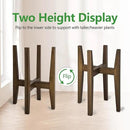 OERGKE Adjustable Plant Stand, Bamboo Mid Century Modern Indoor Plants Stands, Corner Flower Holder for Living Room, Fits 8 to 12 Inches Pots, (Pot & Plant Not Included)(Walnut, 1 Pack) by GreenHaven Gardens