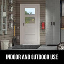 GORILLA GRIP 100% Waterproof All-Season WeatherMax Doormat, 47x35, US Designed Natural Rubber, Stain and Fade Resistant, Low Profile Indoor Outdoor Door Mats, Easy Clean Patio Mat, Slate Geometric by CozyNest Decor
