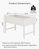 HDPE Raised Garden Bed with Legs, Outdoor Weather-Resistant Elevated Planter Box Stand for Seeds, Herbs, Flowers, Vegetables (White) by GreenHaven Gardens