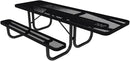 Coated Outdoor Furniture Heavy-Duty Portable ADA-Compliant Outdoor Picnic Table, Expanded Metal Patio Dining Furniture Made in America (8ft Rectangular, One-Side Handicap, Black) by GreenHaven Gardens