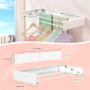 Wall Mounted Drying Rack for Laundry 19.8'', Folding Drying Rack Clothing Wall Mount with 3 Rods, Space Saving for Indoor Outdoor Bathroom Balcony (White, 19.8'') by CozyNest Decor