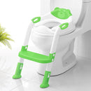 Potty Training Seat with Step Stool Ladder, SKYROKU Potty Training Toilet for Kids Boys Girls Toddlers - Comfortable Safe Potty Seat with Anti-Slip Pads Ladder Green by TinyTreasures Baby Boutique