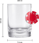 Poker Chip Whiskey & Wine Glasses | Set of 2 (20 OZ)