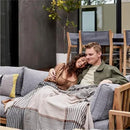 Outer Bug Shield Outdoor Throw Blanket w/Insect Shield Repellent Gear Technology- Lightweight Insect-Repellent Outdoor Blanket, Camping, Picnic & Beach Blanket, Striped Plaid, 50”W x 60” by CozyNest Decor