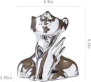 BrownLove Silver Ceramic Face Vase, Modern Silver Decorative Art Vase, Bookshelf Placed On The Desktop, Small Living Room, Office and Bedroom by GreenHaven Gardens