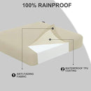 Favoyard Outdoor Chair Cushion 22 x 22 x 3 Inch Rainproof & 3-Year Fade Resistant Patio Furniture Cushions with Removable Cover and Adjustable Ties for Garden Sofa Couch Pads Set of 2, Beige by GreenHaven Gardens