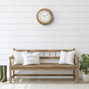 Presentime & Co Farmhouse Series, Rustic Woven Clock, 10.5 inch, Natural Woven Water Hyacinth/Sea Grass. Wall Sculpture, Wall Art and Timepiece for Home Decoration/Decoration/Farmhouse Décor. by CozyNest Decor