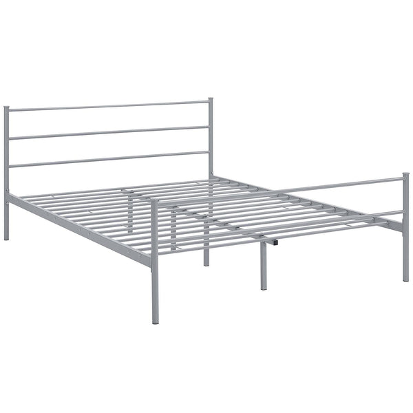 CasaFoyer Alina Platform Queen Bed | Rustic Charm meets Modern Decor | Holds 1323 lbs | No Box Spring Needed | Fits Memory Foam, Spring, Latex, Hybrid Mattresses | Gray, photo 2 of 4