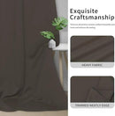 Easy-Going Blackout Curtains for Bedroom, Solid Thermal Insulated Grommet and Noise Reduction Window Drapes, Room Darkening Curtains for Living Room, 2 Panels(42x72 in, Taupe) by CozyNest Decor
