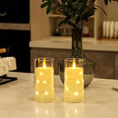 Aignis Flickering Flameless Candles Battery Operated Candles LED Candles with Remote Timer for Home/Wedding/Birthday/Holiday Decor ，Ivory White 3D Flame Set of 2 (D3 xH6 6") by CozyNest Decor