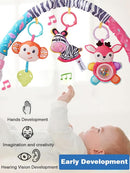 Pau1Hami1ton Baby Stroller Arch Toys, Car Seat Toys,Bouncer Toy Bar/Mobile for Bassinet,Adjustable Baby Hanging Toys Fit for Crib Bed,Stroller,Car Seat.S-19(Pink Zebra) by TinyTreasures Baby Boutique