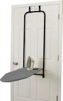 Household Essentials Over-The-Door Ironing Board with Iron Holder | Compact, Self-Closing Design with Cotton Cover and Padding | Space-Saving Ironing Board for Dorms, Apartments, and Small Spaces by CozyNest Decor