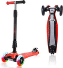 3 Wheel Scooter for Kids Ages 6-12,Kids Scooter with Light Up Wheels, Sturdy Deck Design, and 4 Height Adjustable Suitable for Kid Ages 3-12 by TinyTreasures Baby Boutique