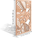IARTTOP Leaf Wood Tropical Wall Art 15.9X32 Inch Carved Palm Leaves Wall Decor Coastal Monstera Plant Wall Sculptures for Living room Bedroom Set of 3 by CozyNest Decor