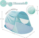 Action Air UPF 50+ Pop Up Beach Tent for 2-3 People, Instant Sun Shelter with 360°Ventilation, Water-Resistant Canopy, Lightweight & Portable Sun Shade for Beach, Camping, Sports (Green) by TinyTreasures Baby Boutique