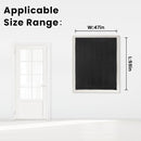 Adhesive Blackout Curtains- Self Stick Shades Window Blinds Curtains No Rod Needed Easy to Hang Curtains, Use for Bedroom, Living Room, Dining Room, Kitchen, Home Office, 47"W X 59"L, Black, 1 Panel by TinyTreasures Baby Boutique