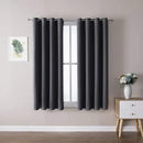 ChrisDowa Grommet Room Darkening Curtains for Bedroom and Living Room - 2 Panels Set Thermal Insulated Blackout Curtains (Dark Grey, 52W x 54L) by CozyNest Decor