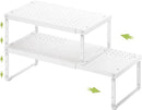 Expandable Cabinet Organizer Shelf With Adjustable Height, Stackable Kitchen Countertop Organizer Rack, Adjustable Shelf Riser For Kitchen Counter, Pantry, Cupboard, Desk, Tabletop by CozyNest Decor