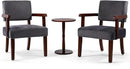 Accent Chair Set of 2 with Table, Living Room Chairs with VelvetSoft Seat and Armrests for Living Room Bedroom Reading Room Waiting Room (Greyvelvet) by CozyNest Decor