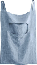 Amazhiyu 100% Linen Door Hanging Laundry Hamper Bag, 19x27 Inches, Steel Blue by CozyNest Decor