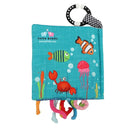 Cloth Crinkle Books for Babies Toddler – Touch and Feel Soft Baby Books, Interactive Early Learning Toys for Infants 0-6-12-18 Months Gift, Teething Toy with Teether, Fish, Octopus, Shark by TinyTreasures Baby Boutique