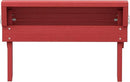 SERWALL Folding Adirondack Footrest, All Weather Adirondack Ottoman Without Assembly, Red by GreenHaven Gardens