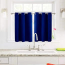 ChrisDowa Small Window Curtains for Kitchen and Bedroom - Grommet Short Thermal Insulated Room Darkening Curtains (2 Panels, Royal Blue, 42 x 36 Inch) by CozyNest Decor