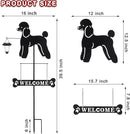 BAYN Solar Poodle Garden Stakes Decorative with a Lantern Dog Silhouette Welcome Sign Outdoor Garden Decor for Yard, Lawn, Patio, Pathway by CozyNest Decor