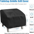 Portable Grill Cover,Fit for Cuisinart CGG-608,Waterproof Small Table Top BBQ Grill Cover,Heavy Duty 600D Outdoor Tabletop Grill Cover by GreenHaven Gardens