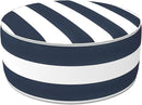 LVTXIII Inflatable Stool Ottoman Footrest with Handle, All Weather Foot Rest, Indoor or Outdoor Use for Home Patio Garden and Camping, D21 x H9, Cabana Navy by CozyNest Decor
