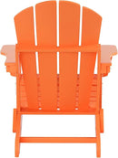 WO Home Furniture Adirondack Chairs Table Set of 3 PCS Outdoor Folding Chairs Coffee Table Weather/UV Resistant for Lawn, Garden, Bon Fire, Balcony (Orange) by GreenHaven Gardens