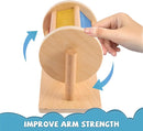 Full Size Spinning Drum Montessori Toys for Infant 6 - 12 Months 1 Year Old Babies Toddlers (Multiple Materials) by TinyTreasures Baby Boutique